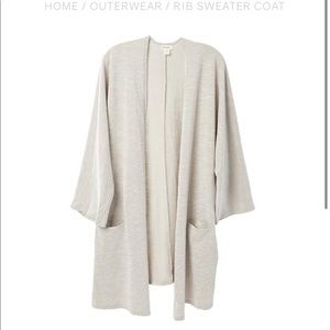 DONNI Ribbed Sweater Coat